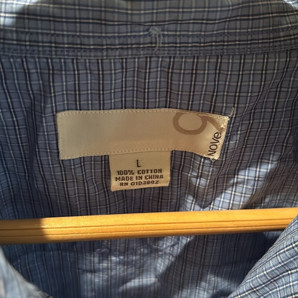 Men's Blue Striped button down Shirt - Picture 4 of 7